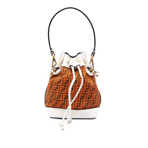 Pre-Loved Fendi Mini Zucca Suede Mon Tresor Bucket Bag